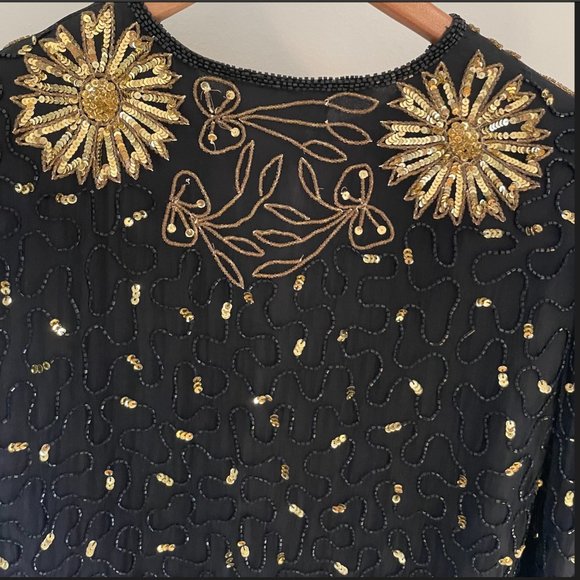 Vintage Silk Beaded Jacket - Picture 5 of 5